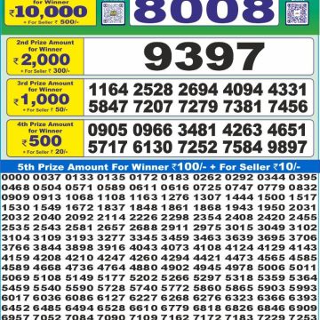 Dear 10 Red Lottery 1.30pm Result 22.08.2025