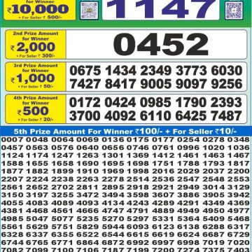 Dear 10 Violet Lottery 1.30pm Result 24.08.2025