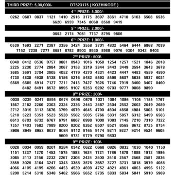 Today Lottery Result Kerala DL-30 DhanaLekshmi 10.12.25