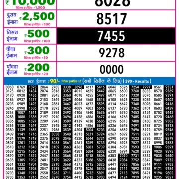 Rajshree Night Lottery 9pm Result 10.12.2025