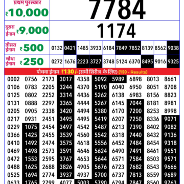 Rajshree Tulip Tuesday Weekly Lottery 4pm Result 16.12.2025