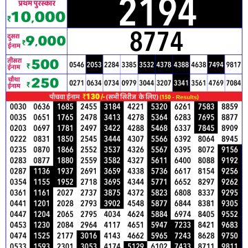 Rajshree Lily Wednesday Weekly Lottery 4pm Result 25.02.2026