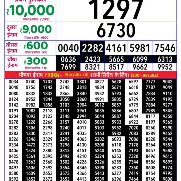 Rajshree Weekly Lottery 8pm Result 31.03.2026