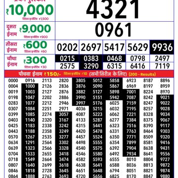 Rajshree Marigold Monday Weekly Lottery 4pm Result 06.04.2026