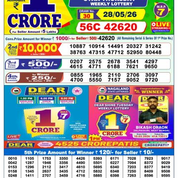 Dear Star Thursday Weekly 1pm Result 28.05.2026