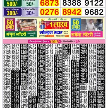 Golden Star Weekly Lottery Result 8:30PM 08.06.2026