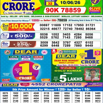 Dear Spark Wednesday Weekly 1pm Result 10.06.2026