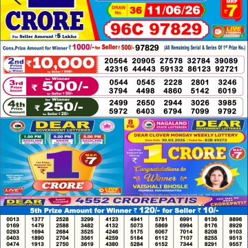 Dear Supreme Thursday Weekly 6pm Result 11.06.2026