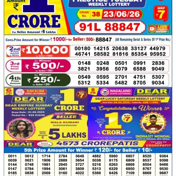 Dear Prestige Tuesday Weekly 6pm Result 23.06.2026