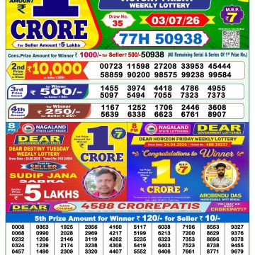 Dear Victory Friday Weekly 1pm Result 03.07.2026