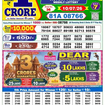 Dear Victory Friday Weekly 1pm Result 10.07.2026