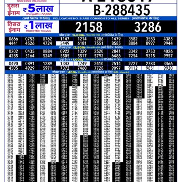 Rajshree 300 Monthly Lottery Result Live 21.07.2026