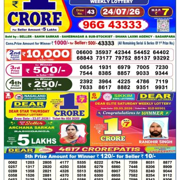 Dear Crown Friday Weekly 6pm Result 24.07.2026