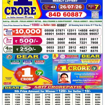 Dear Empire Sunday Weekly 6pm Result 26.07.2026