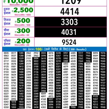 Rajshree Night Lottery 9pm Result 31.07.2026