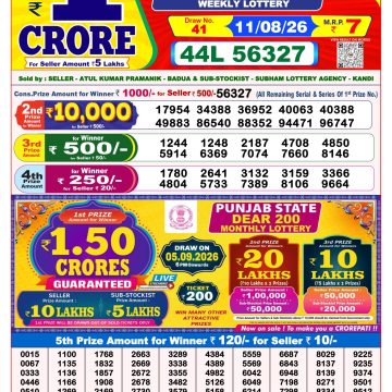 Dear Destiny Weekly Lottery 8pm Result 11.08.2026