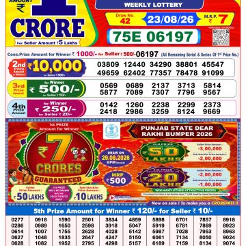 Dear Magic Weekly Lottery 8pm Result 23.08.2026