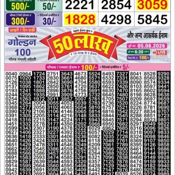Golden Star Weekly Lottery Result 8:30PM 03.08.2026