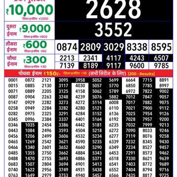 Rajshree Weekly Lottery 8pm Result 07.08.2026