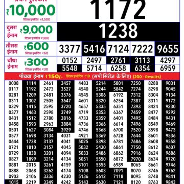 Rajshree Weekly Lottery 8pm Result 08.08.2026
