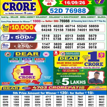 Dear Spark Wednesday Weekly 1pm Result 16.09.2026
