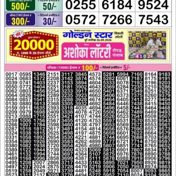 Golden Star Weekly Lottery Result 8:30PM 27.09.2026