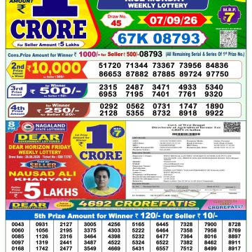 Dear Rise Monday Weekly 1pm Result 07.09.2026