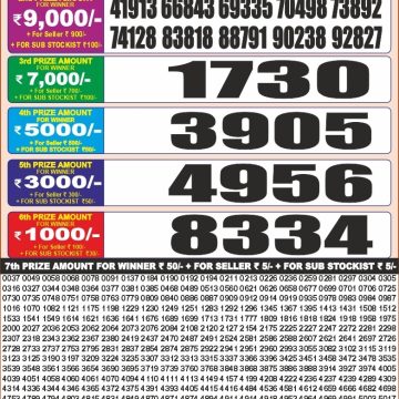 Punjab State Dear 20 Monthly Lottery Result 27.10.2026