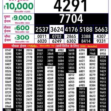 Rajshree Weekly Lottery 8pm Result 25.10.2026